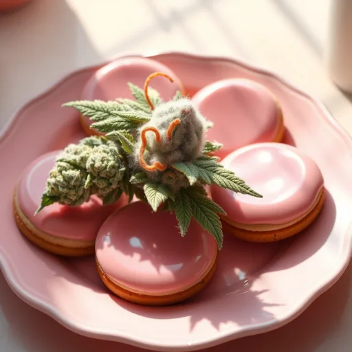 Strain art for Pink Cookies: an illustration, not a photo of the product