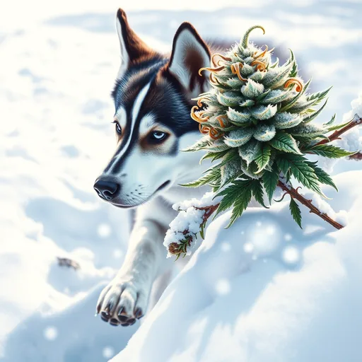 Strain art for Powderhound: an illustration, not a photo of the product