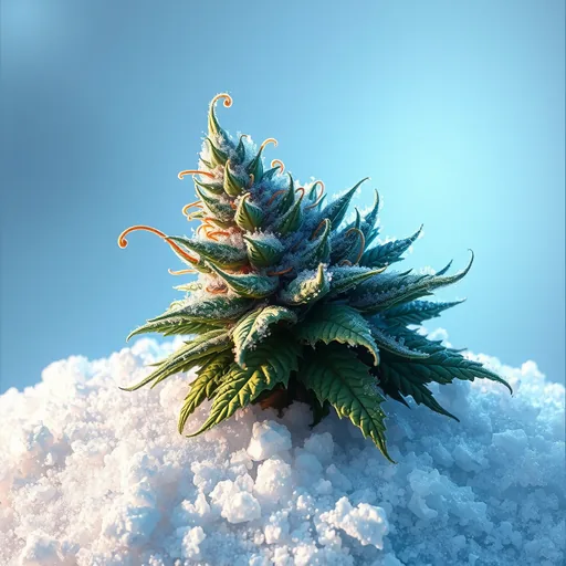 Strain art for Pure Kush: an illustration, not a photo of the product