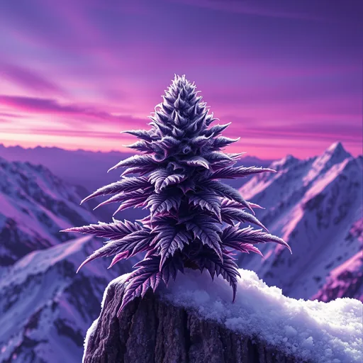 Strain art for Purple Kush: an illustration, not a photo of the product