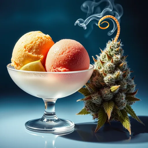 Strain art for Rainbow Sherbet: an illustration, not a photo of the product