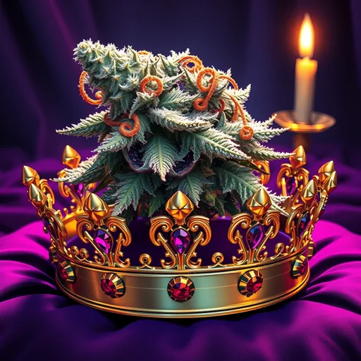 Strain art for Royal Kush: an illustration, not a photo of the product