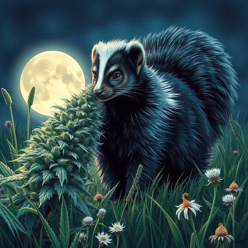 Strain art for Skunk 1: an illustration, not a photo of the product