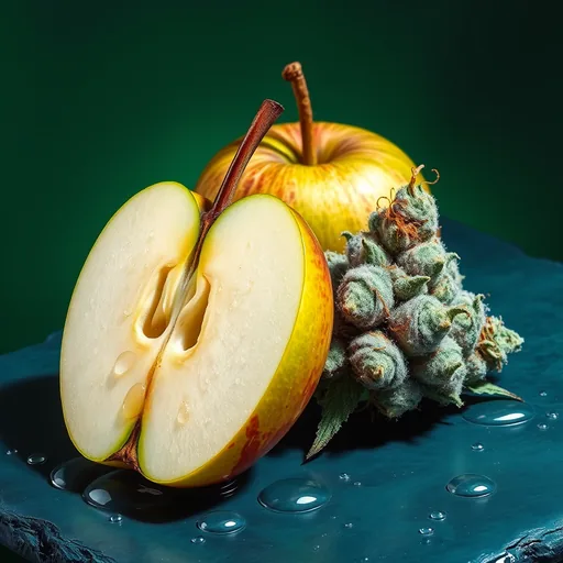 Strain art for Sour Apple: an illustration, not a photo of the product