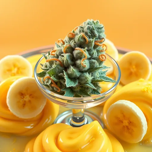 Strain art for Sour Banana Sherbet: an illustration, not a photo of the product