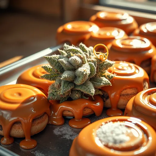 Strain art for Sticky Buns: an illustration, not a photo of the product