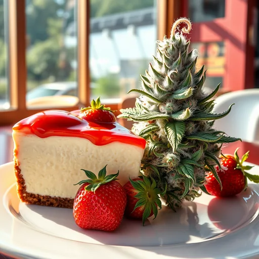 Strain art for Strawberry Cheesecake: an illustration, not a photo of the product