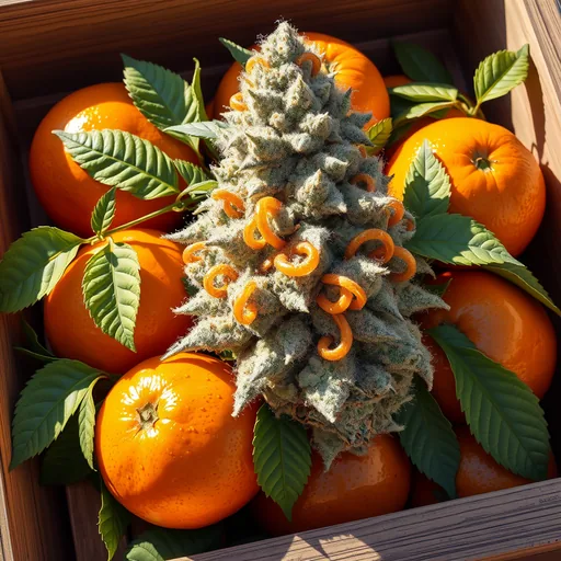 Strain art for Tangerine: an illustration, not a photo of the product