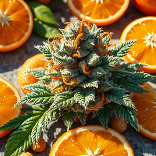 Strain art for Tangie Cookies: an illustration, not a photo of the product