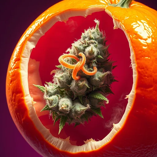 Strain art for Tangie: an illustration, not a photo of the product