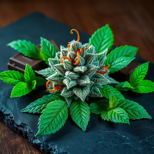 Strain art for Thin Mint: an illustration, not a photo of the product