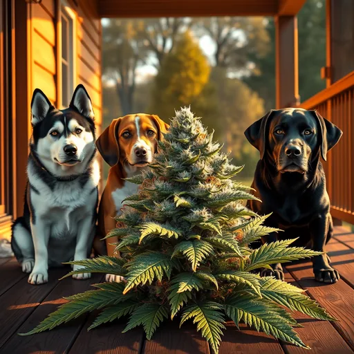 Strain art for Tres Dawg: an illustration, not a photo of the product