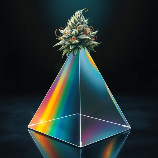 Strain art for Triangle Kush: an illustration, not a photo of the product