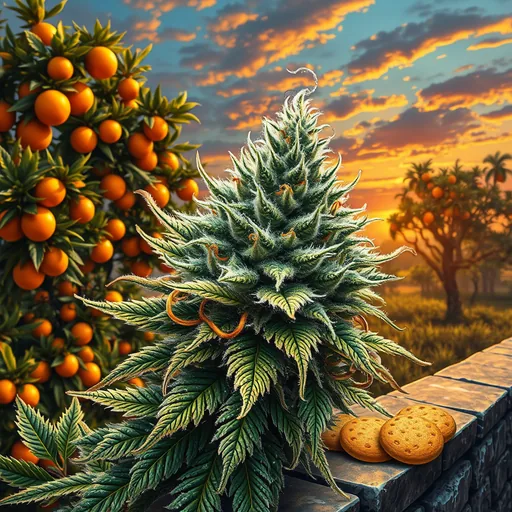 Strain art for Tropicana Cookies: an illustration, not a photo of the product