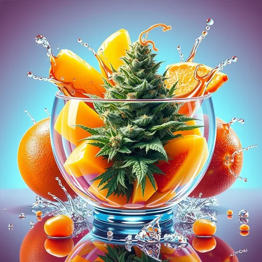 Strain art for Tropicana Punch: an illustration, not a photo of the product