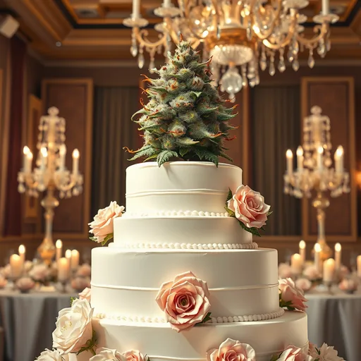 Strain art for Wedding Cake: an illustration, not a photo of the product