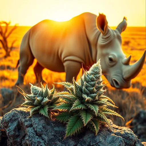 Strain art for White Rhino: an illustration, not a photo of the product