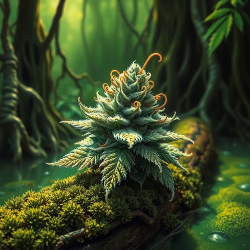 Strain art for Yoda OG: an illustration, not a photo of the product